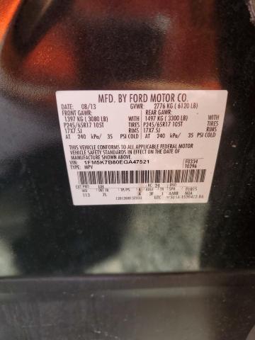 Aukcja sprzedaży 2014 Ford Explorer, vin: 1FM5K7B80EGA47521, numer aukcji: 50272736