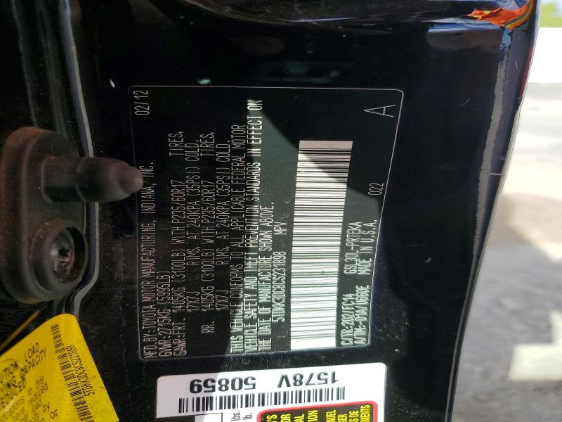 Продаж на аукціоні авто 2012 Toyota Sienna, vin: 5TDKK3DC8CS231898, номер лоту: 50331336