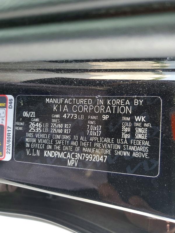 Продажа на аукционе авто 2022 Kia Sportage, vin: KNDPMCAC3N7992047, номер лота: 48630576