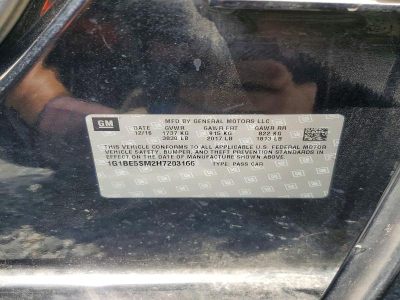Aukcja sprzedaży 2017 Chevrolet Cruze, vin: 1G1BE5SM2H7203166, numer aukcji: 51615486