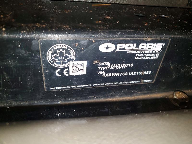 Aukcja sprzedaży 2010 Polaris Ranger, vin: 4XAWH76A1A2152684, numer aukcji: 49213086