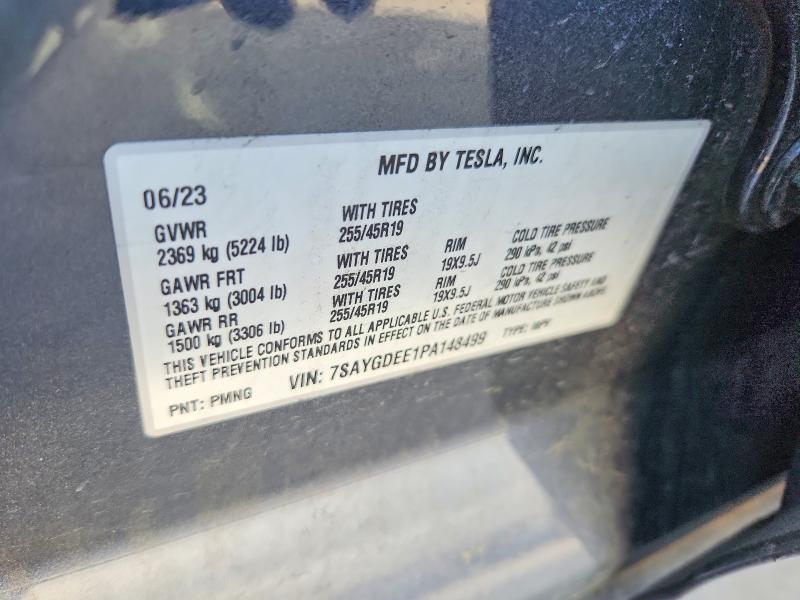 Aukcja sprzedaży 2023 Tesla Model Y, vin: 7SAYGDEE1PA148499, numer aukcji: 48521466