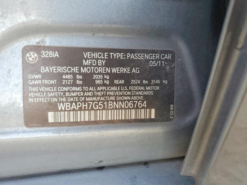 Продаж на аукціоні авто 2011 Bmw 328, vin: WBAPH7G51BNN06764, номер лоту: 48420076
