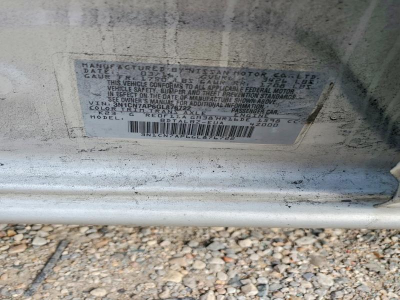 49680236 :رقم المزاد ، 3N1CN7AP6GL876722 vin ، 2016 Nissan Versa مزاد بيع