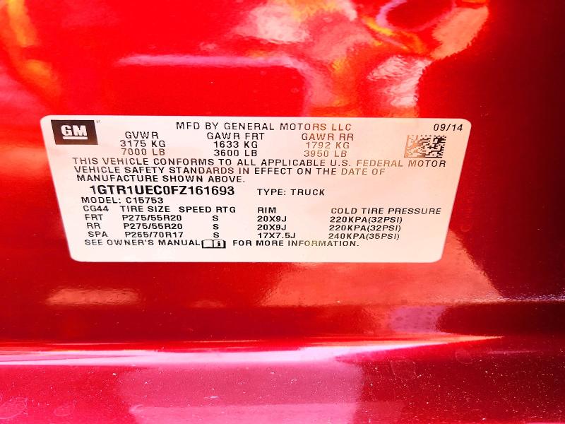 51622456 :رقم المزاد ، 1GTR1UEC0FZ161693 vin ، 2015 Gmc Sierra مزاد بيع