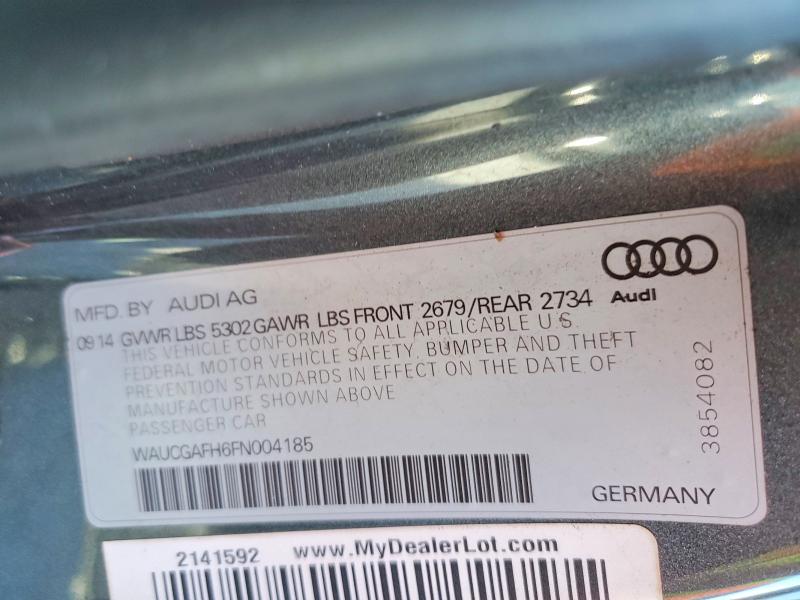 48714886 :رقم المزاد ، WAUCGAFH6FN004185 vin ، 2015 Audi S5 مزاد بيع