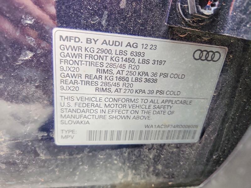 Продаж на аукціоні авто 2024 Audi Q7, vin: WA1ACBF74RD009005, номер лоту: 47744886