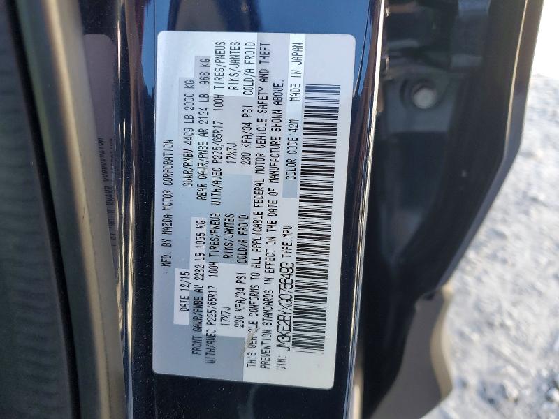 Aukcja sprzedaży 2016 Mazda Cx-5, vin: JM3KE2BYXG0756493, numer aukcji: 50637736
