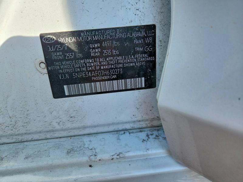 Aukcja sprzedaży 2018 Hyundai Sonata, vin: 5NPE34AF0JH630273, numer aukcji: 50271256