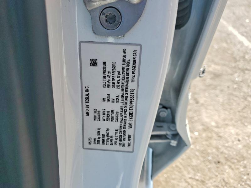 Aukcja sprzedaży 2023 Tesla Model 3, vin: 5YJ3E1EA0PF588175, numer aukcji: 51902316