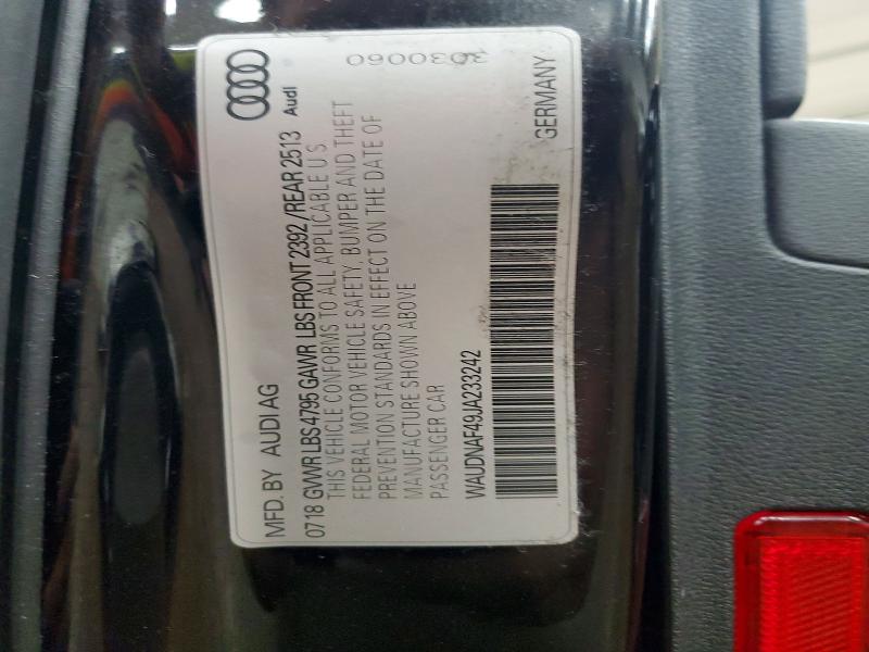 Aukcja sprzedaży 2018 Audi A4, vin: WAUDNAF49JA233242, numer aukcji: 49388716