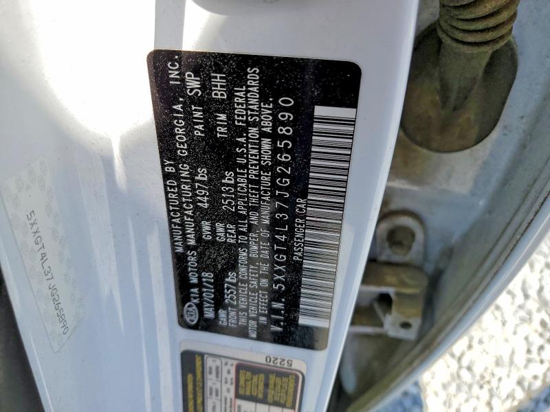 2018 Kia Optima მანქანა იყიდება აუქციონზე, vin: 5XXGT4L37JG265890, აუქციონის ნომერი: 50043696