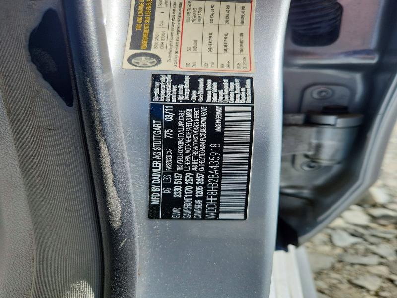 Aukcja sprzedaży 2011 Mercedes-benz E, vin: WDDHF8HB2BA435918, numer aukcji: 49228726
