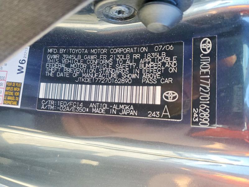 Продаж на аукціоні авто 2007 Scion Tc, vin: JTKDE177270162890, номер лоту: 49597996