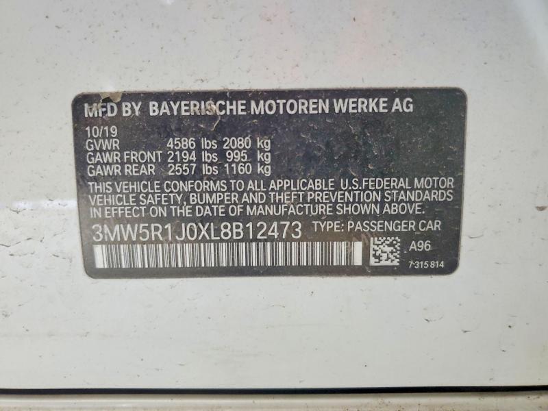 Продажа на аукционе авто 2020 Bmw 330i, vin: 3MW5R1J0XL8B12473, номер лота: 50502226