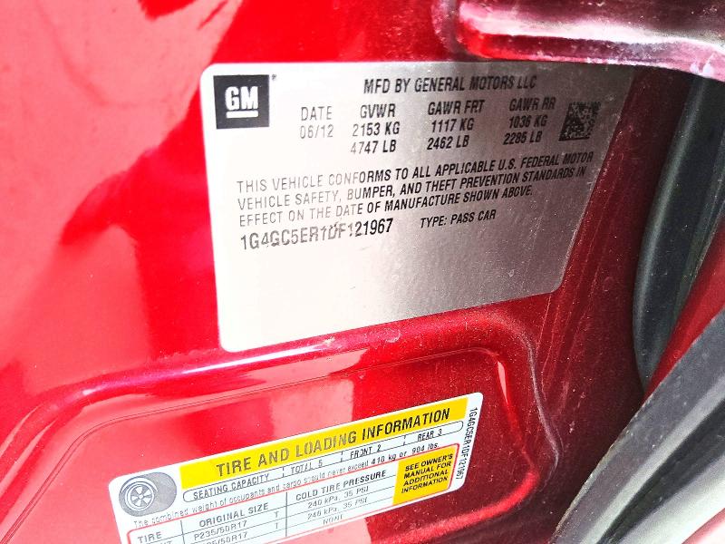 48463636 :رقم المزاد ، 1G4GC5ER1DF121967 vin ، 2013 Buick Lacrosse مزاد بيع