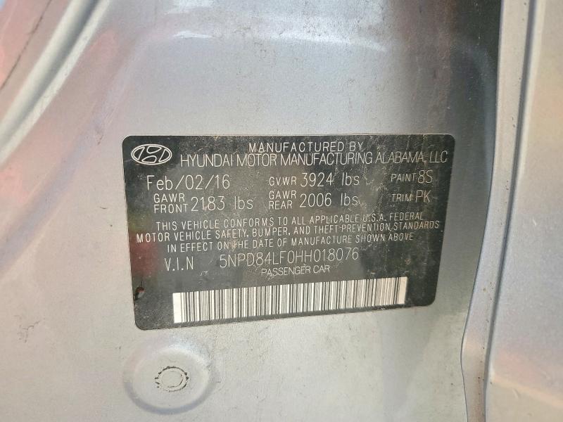 Aukcja sprzedaży 2017 Hyundai Elantra, vin: 5NPD84LF0HH018076, numer aukcji: 50724746