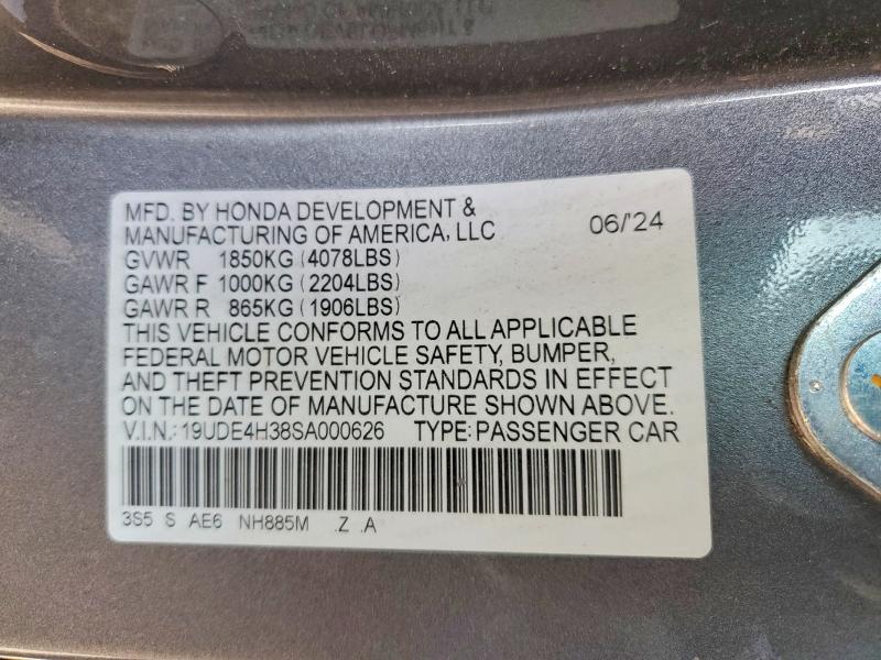Aukcja sprzedaży 2025 Acura Integra, vin: 19UDE4H38SA000626, numer aukcji: 50441466