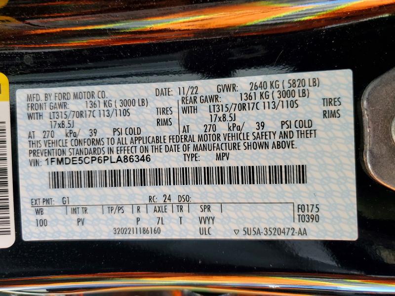 2023 Ford Bronco მანქანა იყიდება აუქციონზე, vin: 1FMDE5CP6PLA86346, აუქციონის ნომერი: 49993416