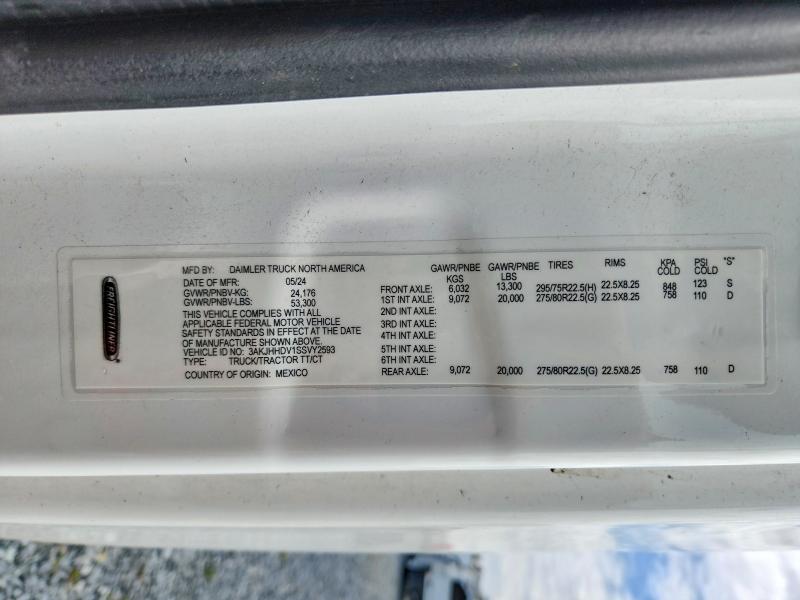 Продажа на аукционе авто 2025 Freightliner Cascadia 126, vin: 3AKJHHDV1SSVY2593, номер лота: 51322946