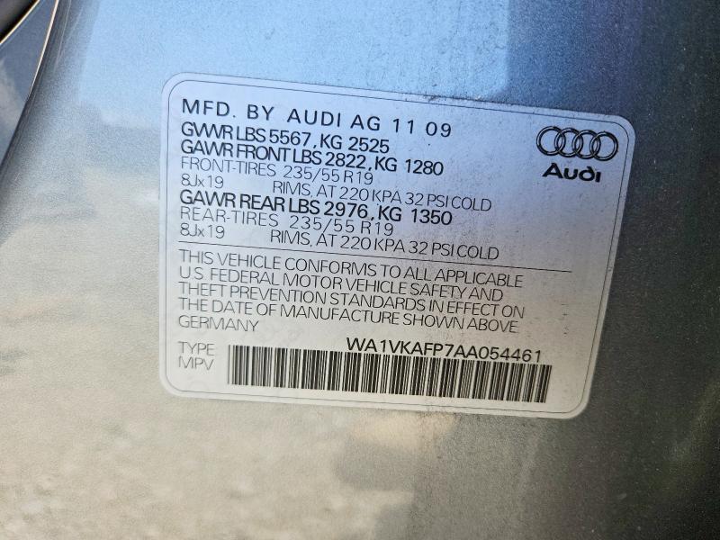 Продажа на аукционе авто 2010 Audi Q5, vin: WA1VKAFP7AA054461, номер лота: 51295726