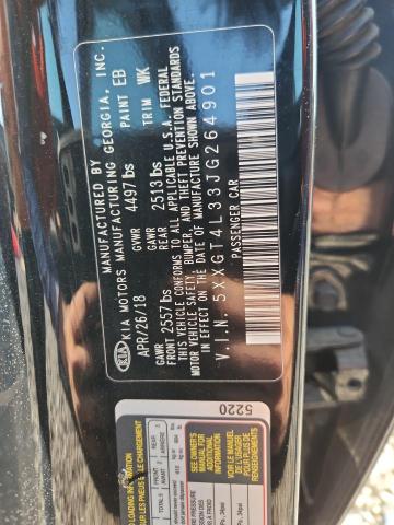 2018 Kia Optima მანქანა იყიდება აუქციონზე, vin: 5XXGT4L33JG264901, აუქციონის ნომერი: 50630036