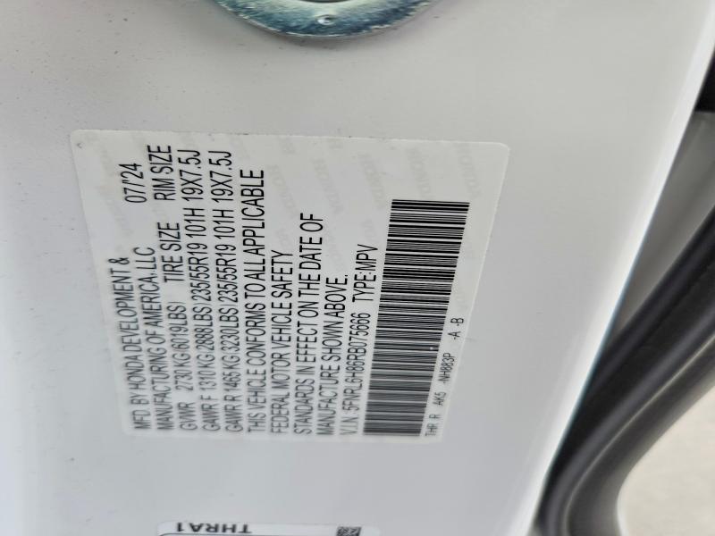Aukcja sprzedaży 2024 Honda Odyssey, vin: 5FNRL6H86RB075666, numer aukcji: 50225906