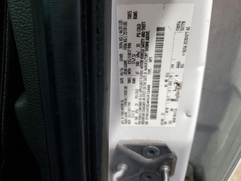 2017 Ford Escape მანქანა იყიდება აუქციონზე, vin: 1FMCU0GD4HUA12498, აუქციონის ნომერი: 51297096