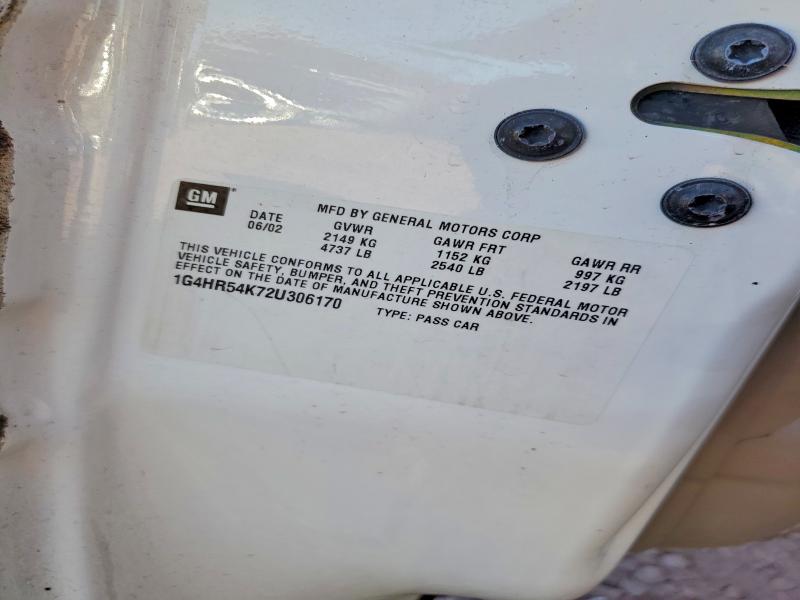 2002 Buick Lesabre მანქანა იყიდება აუქციონზე, vin: 1G4HR54K72U306170, აუქციონის ნომერი: 49129506