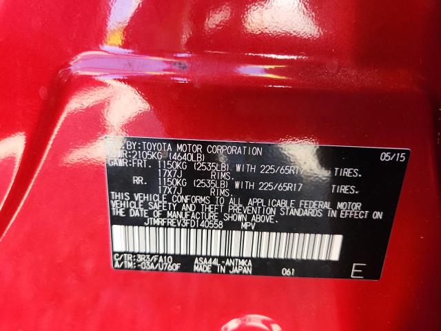 Aukcja sprzedaży 2015 Toyota Rav4, vin: JTMRFREV3FD140558, numer aukcji: 50273496
