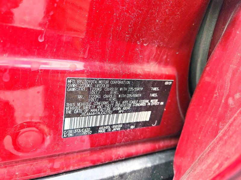 Auction sale of the 2021 Toyota Venza, vin: JTEAAAAH1MJ042782, lot number: 50680026
