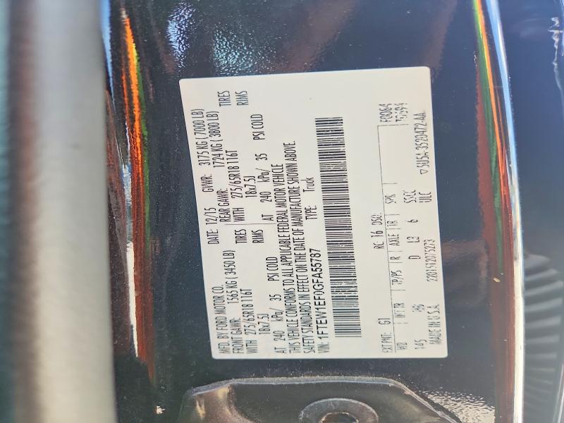Продажа на аукционе авто 2016 Ford F150, vin: 1FTEW1EF0GFA55787, номер лота: 51311166