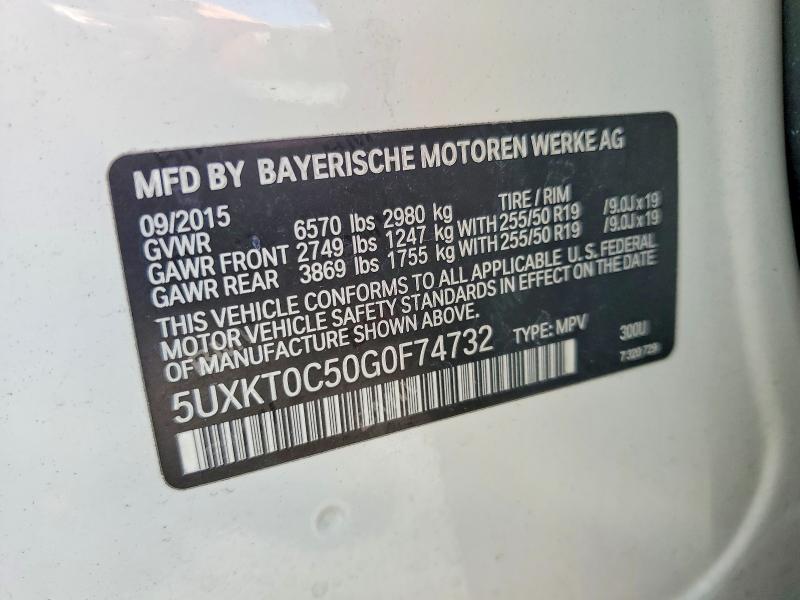 Продажа на аукционе авто 2016 Bmw X5, vin: 5UXKT0C50G0F74732, номер лота: 51718036