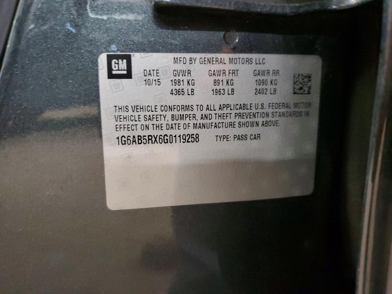 Продаж на аукціоні авто 2016 Cadillac Ats, vin: 1G6AB5RX6G0119258, номер лоту: 49274056