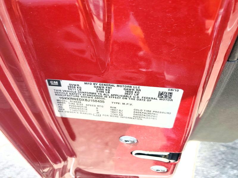 Aukcja sprzedaży 2011 Gmc Acadia, vin: 1GKKRNEDXBJ158435, numer aukcji: 49375406