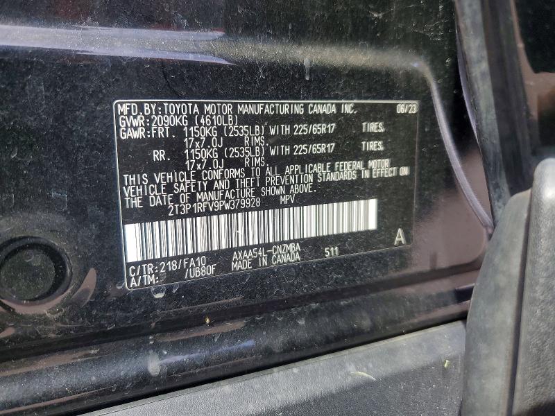 Продаж на аукціоні авто 2023 Toyota Rav4, vin: 2T3P1RFV9PW379928, номер лоту: 49844916