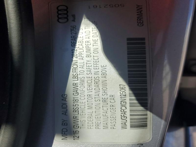 Продажа на аукционе авто 2016 Audi A6, vin: WAUGFAFCXGN125067, номер лота: 50191606