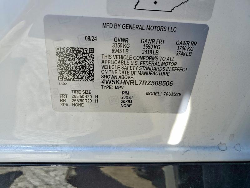 49263146 :رقم المزاد ، 4W5KHNRL7RZ508506 vin ، 2024 Acura Zdx مزاد بيع