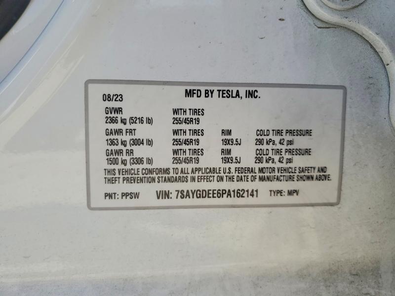 Продаж на аукціоні авто 2023 Tesla Model Y, vin: 7SAYGDEE6PA162141, номер лоту: 48805706
