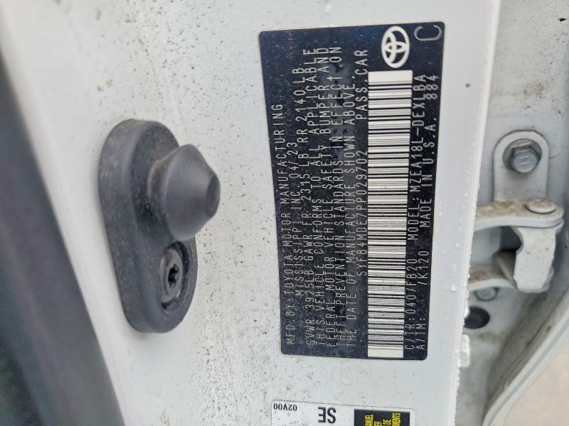 Aukcja sprzedaży 2023 Toyota Corolla, vin: 5YFB4MDE7PP029702, numer aukcji: 51571226