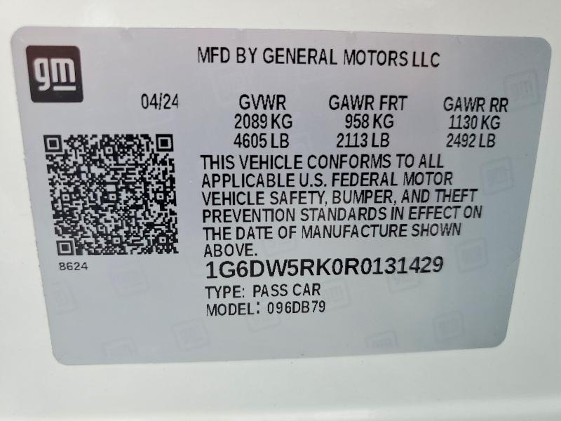 Aukcja sprzedaży 2024 Cadillac Ct5, vin: 1G6DW5RK0R0131429, numer aukcji: 49293116