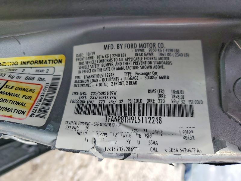 50551716 :رقم المزاد ، 1FA6P8TH9L5112248 vin ، 2020 Ford Mustang مزاد بيع