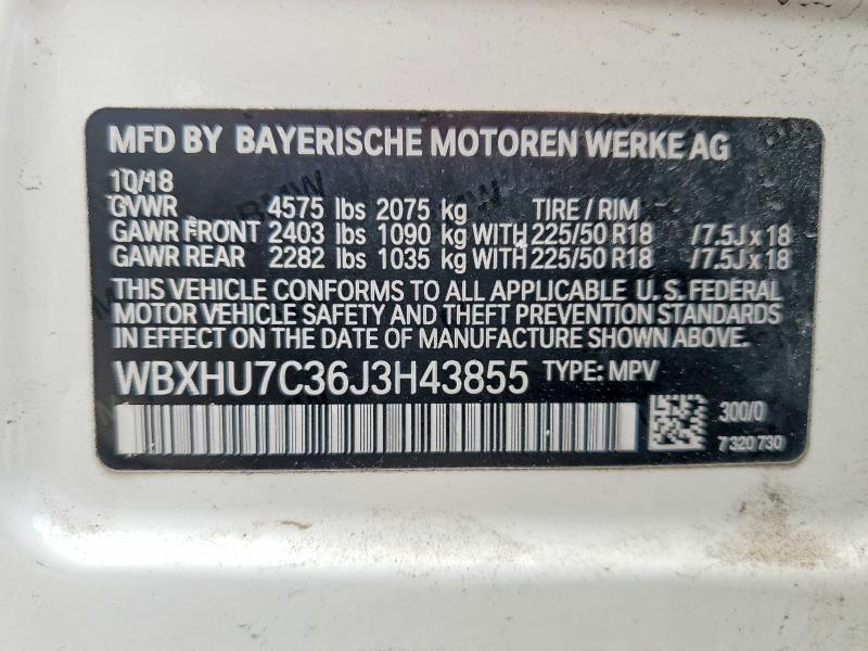 Продажа на аукционе авто 2018 Bmw X1, vin: WBXHU7C36J3H43855, номер лота: 50147686