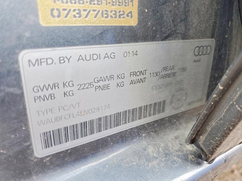 51033776 :رقم المزاد ، WAUBFCFL4EN028174 vin ، 2014 Audi A4 مزاد بيع