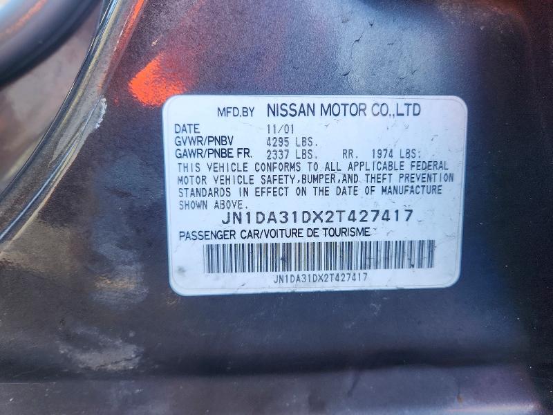 Продаж на аукціоні авто 2002 Niss Maxima, vin: JN1DA31DX2T427417, номер лоту: 51651036