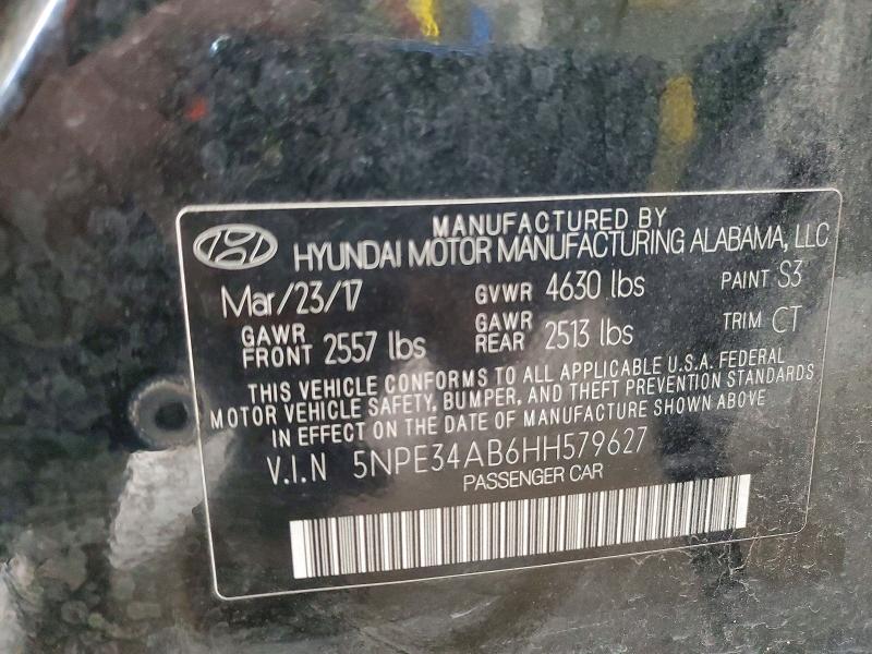 Aukcja sprzedaży 2017 Hyundai Sonata, vin: 5NPE34AB6HH579627, numer aukcji: 51664386