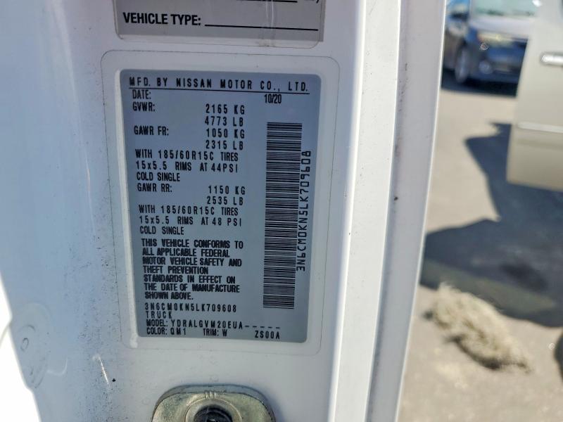 2020 Nissan Nv200 მანქანა იყიდება აუქციონზე, vin: 3N6CM0KN5LK709608, აუქციონის ნომერი: 48382766