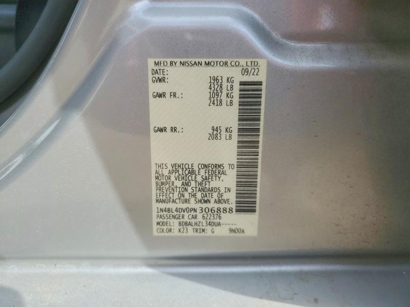 49973516 :رقم المزاد ، 1N4BL4DV0PN306888 vin ، 2023 Nissan Altima مزاد بيع