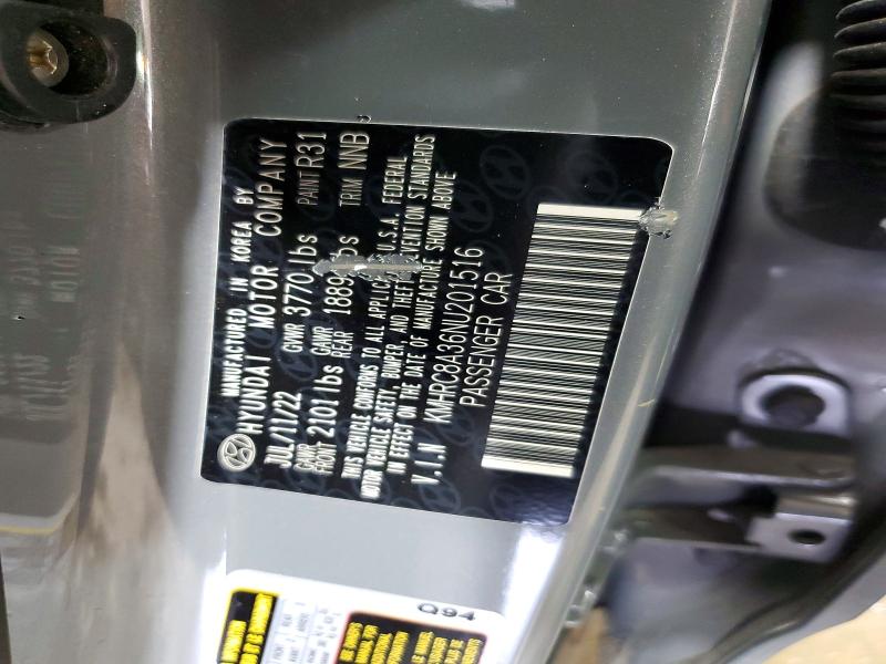 Продаж на аукціоні авто 2022 Hyundai Venue, vin: KMHRC8A36NU201516, номер лоту: 51428296