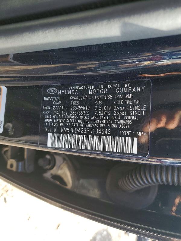 Продаж на аукціоні авто 2023 Hyundai Tucson, vin: KM8JFDA23PU134543, номер лоту: 50064236